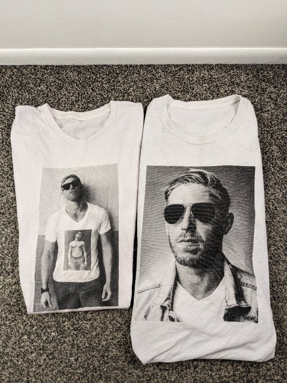 Lot of 2 Orange Cassidy T-Shirts AEW White Mens 3XL *Flaws